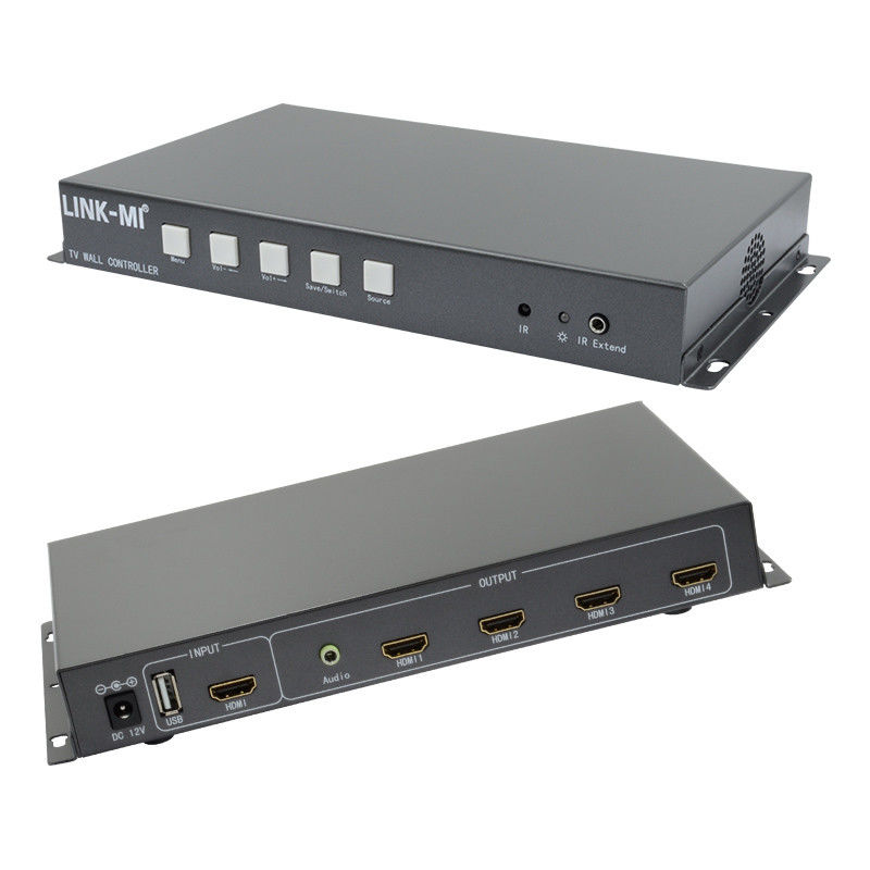 Controlador de parede de vídeo 2X2 Suporte HDMI Entrada de sinal USB 1080P Para publicidade