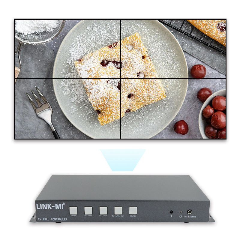 Controlador de parede de vídeo 2X2 Suporte HDMI Entrada de sinal USB 1080P Para publicidade