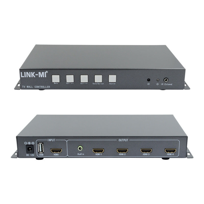 Controlador de parede de vídeo 2X2 Suporte HDMI Entrada de sinal USB 1080P Para publicidade