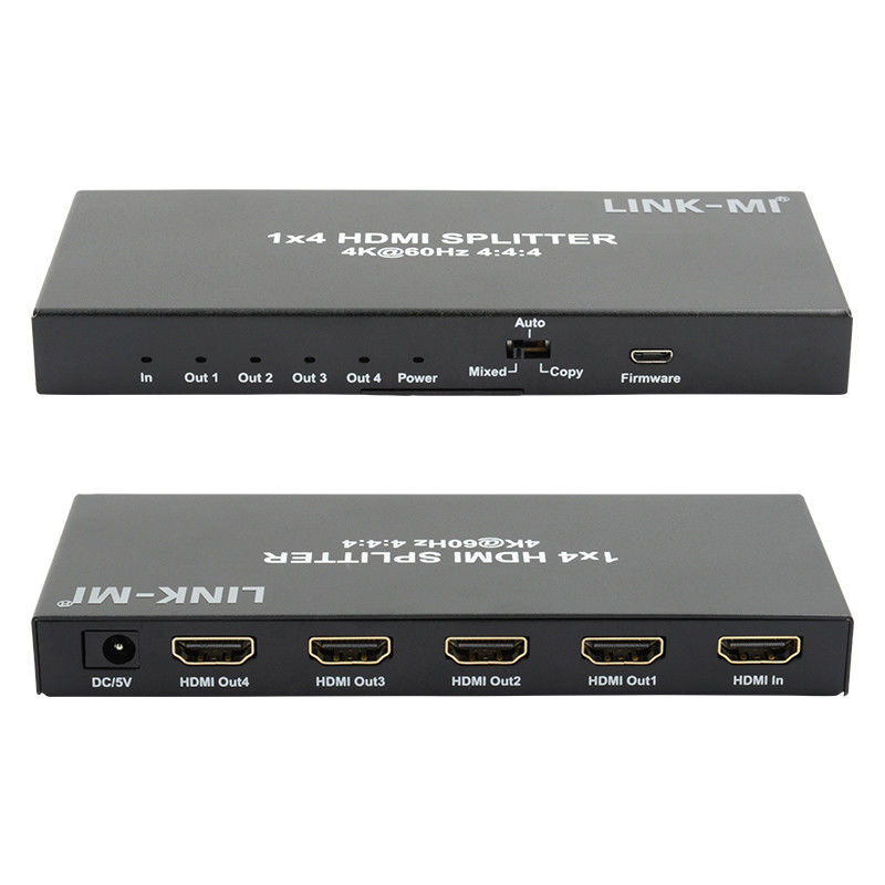 HDMI 2.0 HDMI Extender Splitter 60Hz 1x4 Suporte 3D 18G HDR 1 em 4 Out AV Splitter