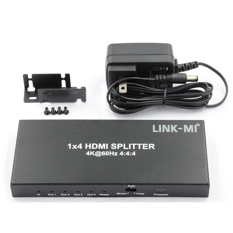 HDMI 2.0 HDMI Extender Splitter 60Hz 1x4 Suporte 3D 18G HDR 1 em 4 Out AV Splitter