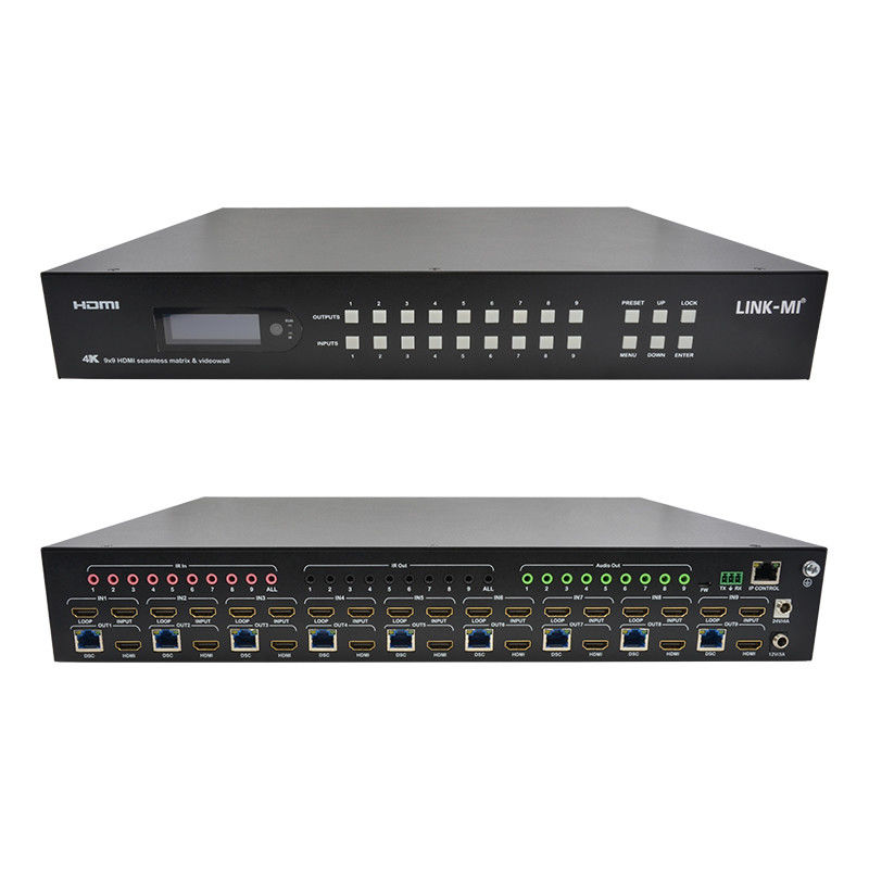 9x9 70M processador de parede de vídeo HDMI Hdmi Splitter 3x3 4K HDMI Matrix Extender