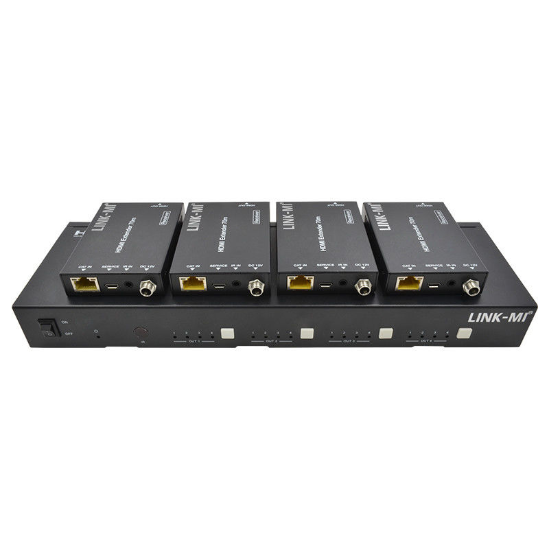 70M 4X4 HDMI Matrix com Função de Matriz IR 18Gbps 4K@60Hz HDMI 2.0b POC
