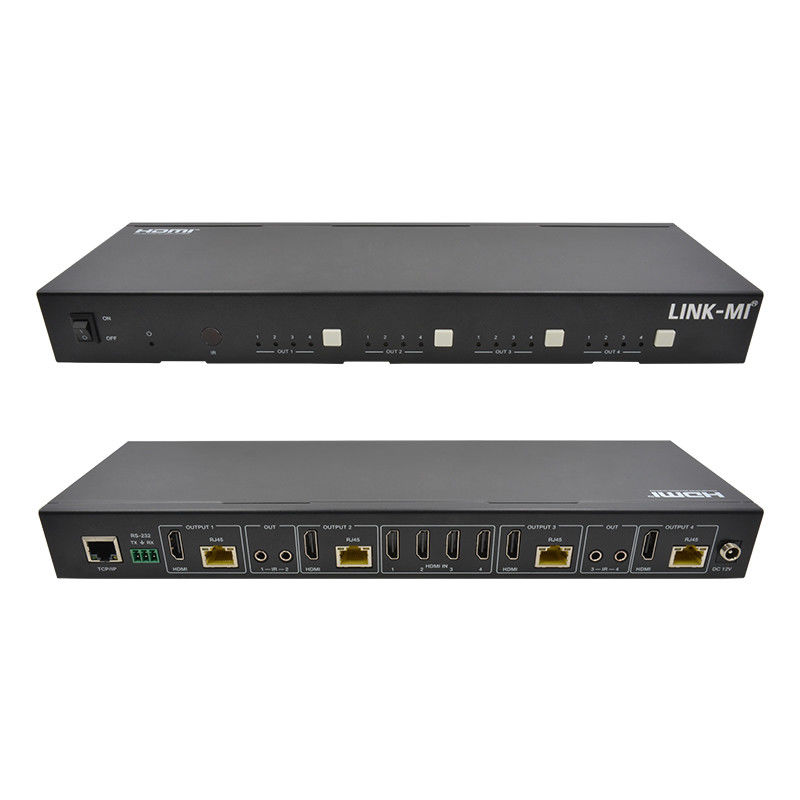 70M 4X4 HDMI Matrix com Função de Matriz IR 18Gbps 4K@60Hz HDMI 2.0b POC