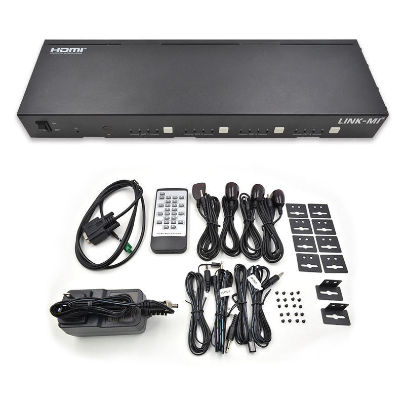 70M 4X4 HDMI Matrix com Função de Matriz IR 18Gbps 4K@60Hz HDMI 2.0b POC