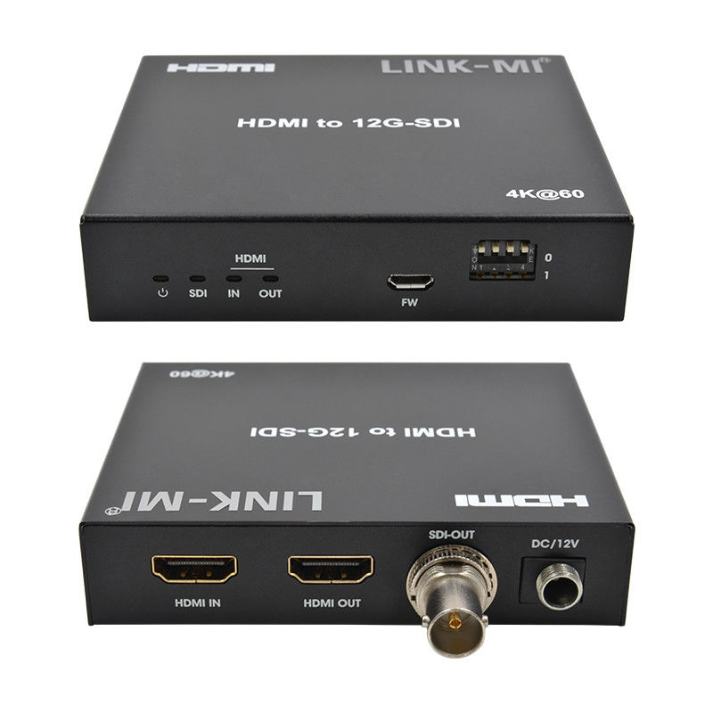 4K HDMI para SDI Converter com Loop Out Suporte 12G 4K @ 60Hz EDID Max 120m