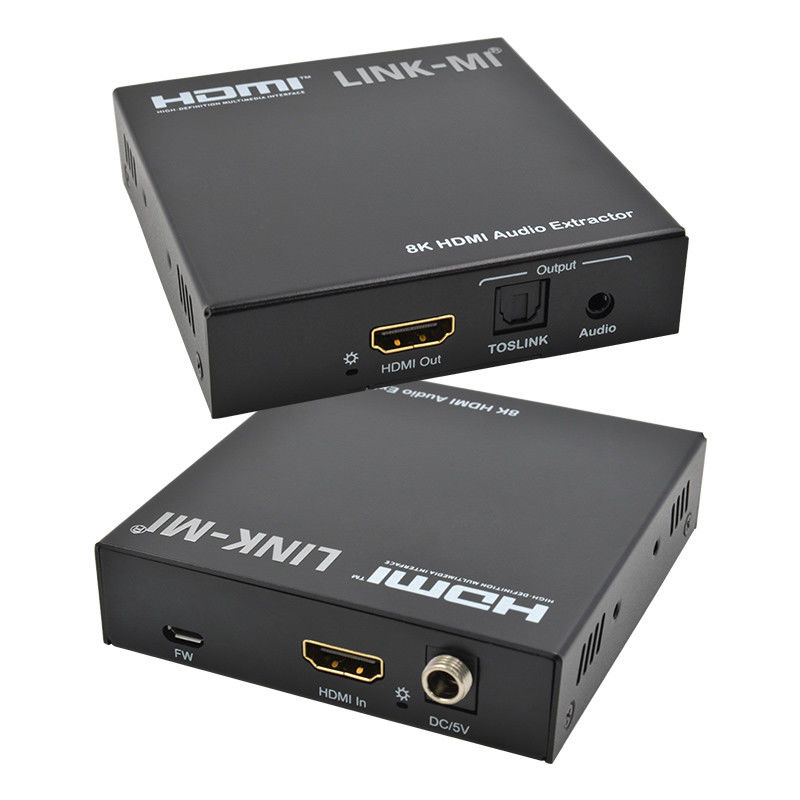 Extractor de áudio HDMI 2.1 Splitter de áudio 4k Suporte 8K 60Hz YUV4:2:0 CEC