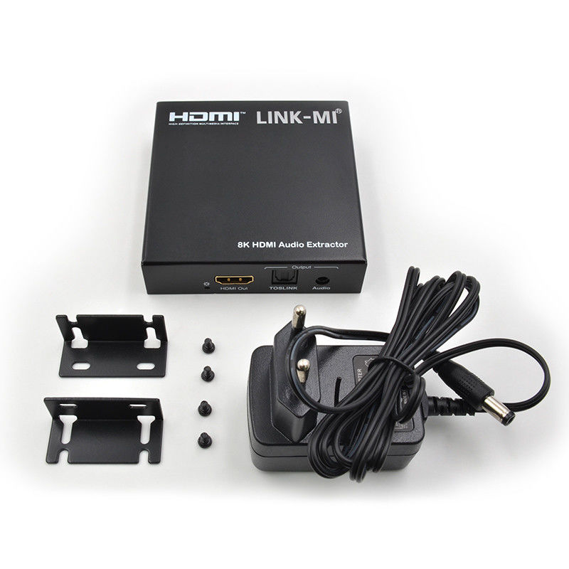 Extractor de áudio HDMI 2.1 Splitter de áudio 4k Suporte 8K 60Hz YUV4:2:0 CEC