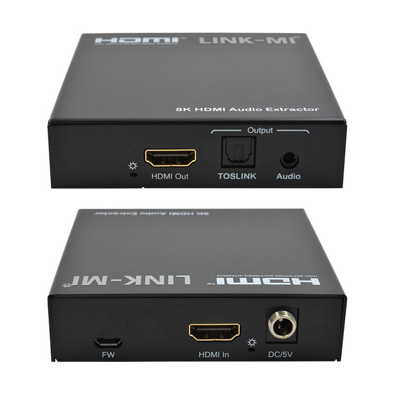 Extractor de áudio HDMI 2.1 Splitter de áudio 4k Suporte 8K 60Hz YUV4:2:0 CEC