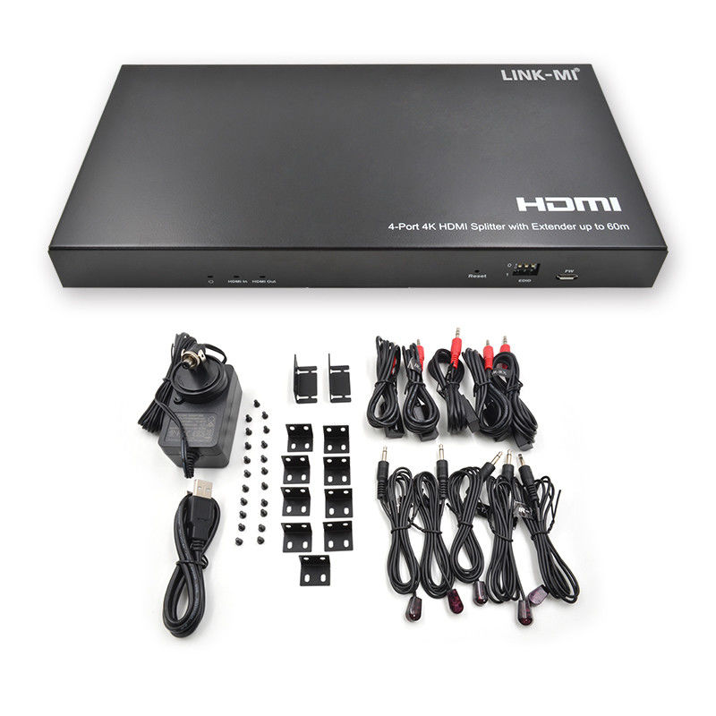 1x4 4K Wireless HDMI Splitter Extender Suporte 60m 4K@60Hz AV Splitter através de RJ45