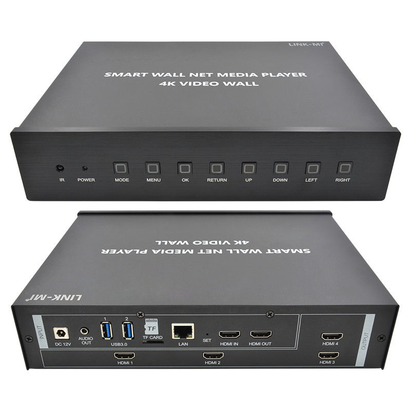HDMI 2X2 4K Video Wall Controller Media Player TV Wall Processor para 4 TVs