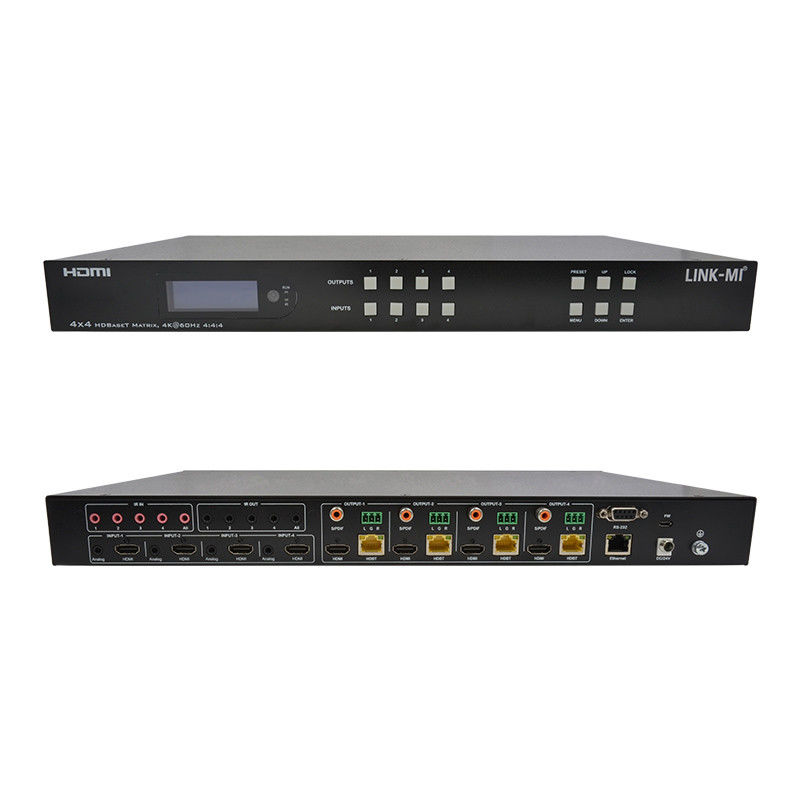 70m 4x4 HDMI Audio Matrix Switch com 4 HDMI Loop Out para 4 Portes Switch de Vídeo