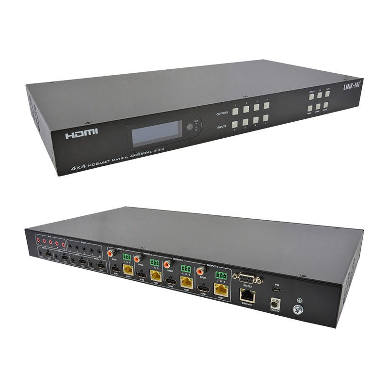 70m 4x4 HDMI Audio Matrix Switch com 4 HDMI Loop Out para 4 Portes Switch de Vídeo