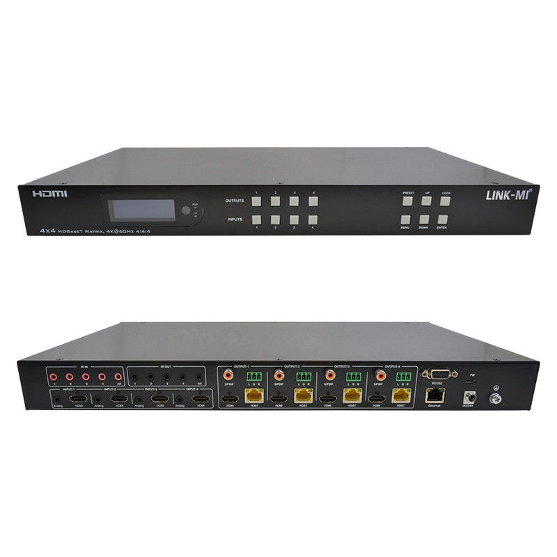 70m 4x4 HDMI Audio Matrix Switch com 4 HDMI Loop Out para 4 Portes Switch de Vídeo