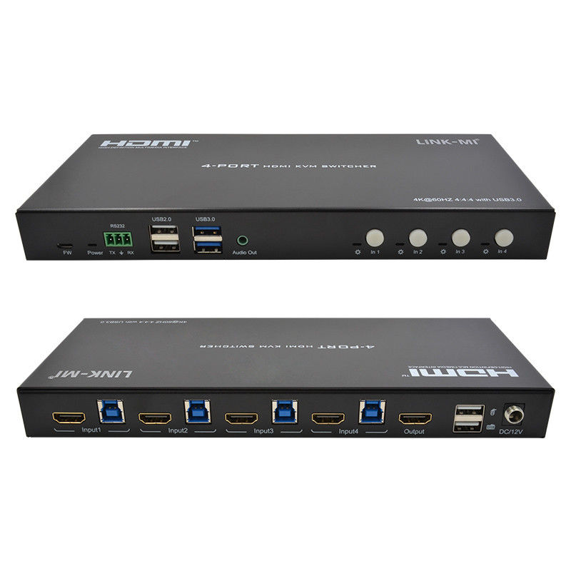 Rede de 4 portas HDMI2.0 KVM Switch até 4K 60Hz 18Gbps