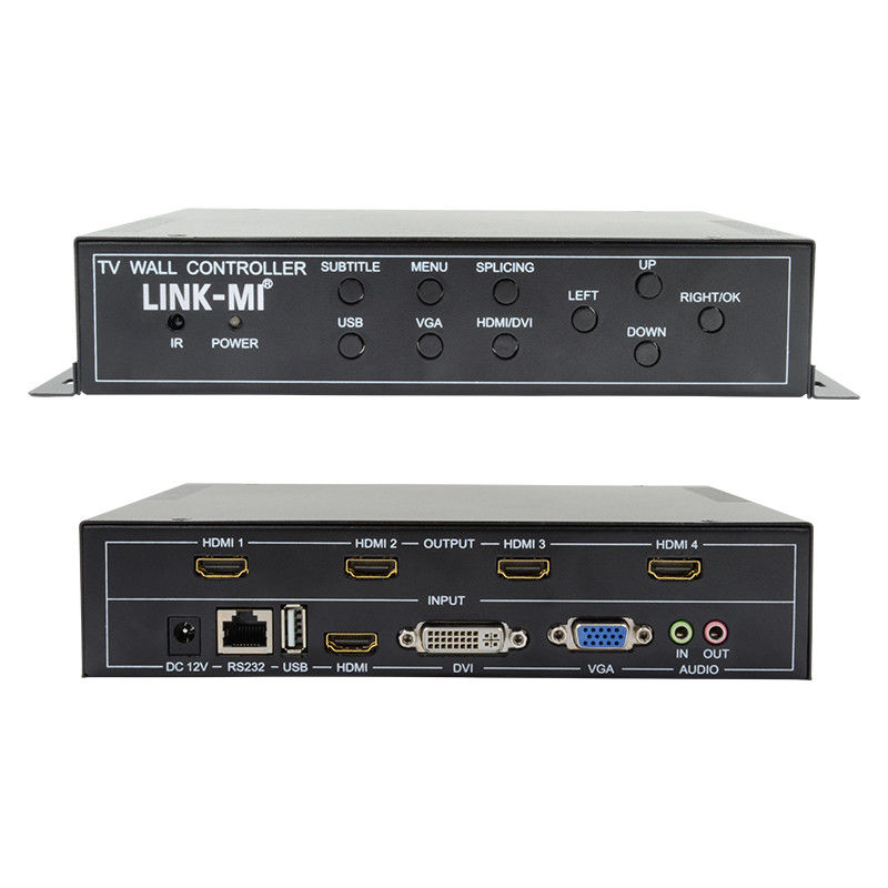 2X2 HDMI Video Wall Controller Suporte 1X4 1X3 1X2 TV Splicing Box para 4 telas