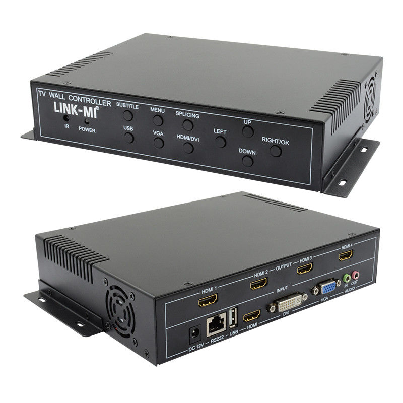 2X2 HDMI Video Wall Controller Suporte 1X4 1X3 1X2 TV Splicing Box para 4 telas
