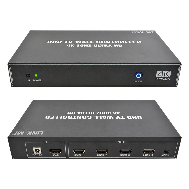 1X4 1X3 1X2 Controlador de parede de vídeo 4K 30Hz 4 canais HDMI TV Processador de parede de vídeo 2x2