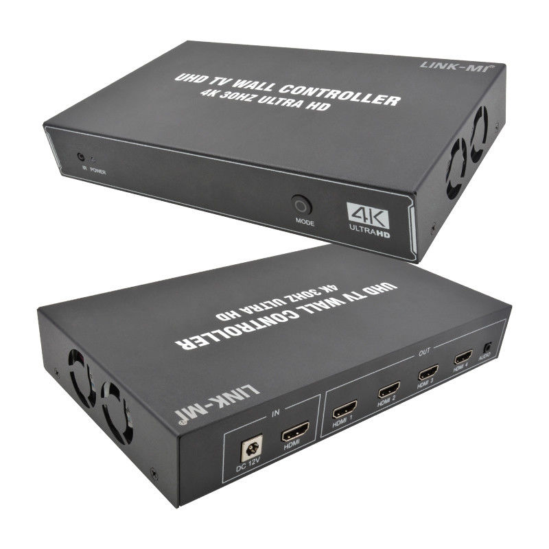 1X4 1X3 1X2 Controlador de parede de vídeo 4K 30Hz 4 canais HDMI TV Processador de parede de vídeo 2x2