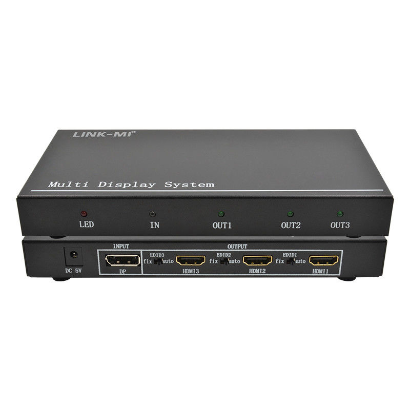 5760x1080 UHD 1X3 Video Wall Controller Processador Multi Screen Splicer 1 DP em 3 HDMI Out