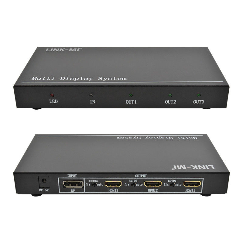 5760x1080 UHD 1X3 Video Wall Controller Processador Multi Screen Splicer 1 DP em 3 HDMI Out