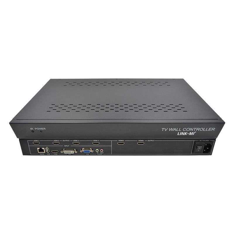 6 canais HDMI Video Wall Controller 2X3 LED Wall Controller para 6 televisores de empilhamento