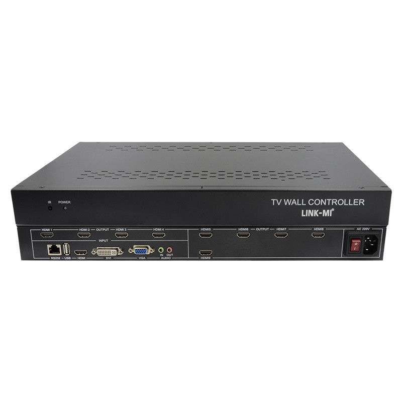 9 canais HDMI Video Wall Controller 3X3 Zoom Subtítulos Multi Display Controller para publicidade