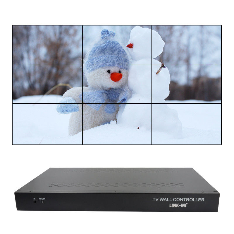 9 canais HDMI Video Wall Controller 3X3 Zoom Subtítulos Multi Display Controller para publicidade