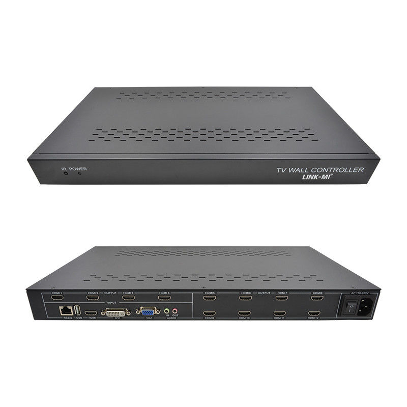 12 canais 3x3 2x2 TV controlador de parede 3x4 vídeo controlador de parede 3,5 mm