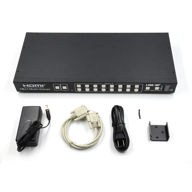 16X1 AV 4K Quad Multiviewer 16 em 1 Out Seamless Video Switcher Processor