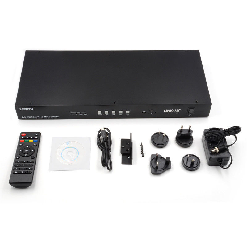 Controlador de Matriz de Parede de Vídeo 4K 2x2 1x4 4x1 10x10 Splicing Display USB Tipo C DVI