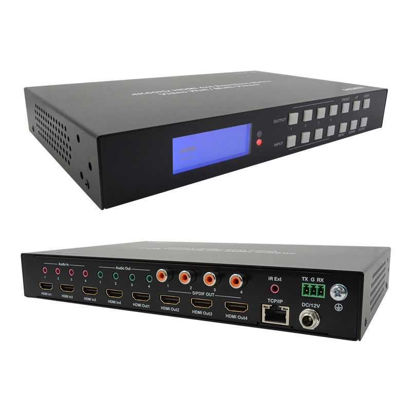 60Hz 4X4 4K Video Wall Controller 4X1 2x2 TV Wall Controller Comutador de Matriz Sem Secção