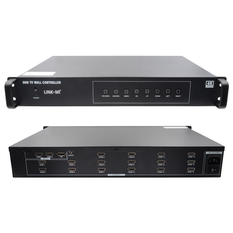 Controlador de parede de vídeo 4K 4X4 HDMI 16 saídas HDMI Rotação de imagem Processador de parede de vídeo