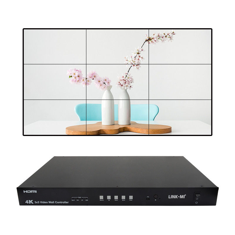Controlador de parede de vídeo Ultra HD 4K HDMI DP 3x3 Processador de parede de vídeo VGA USB Tipo-C