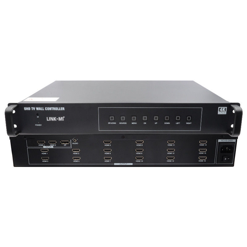 Controlador de parede de vídeo 4K 4X4 HDMI 16 saídas HDMI Rotação de imagem Processador de parede de vídeo