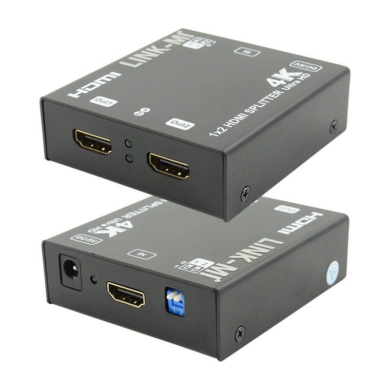 1X2 4K HDMI Extender Splitter Suporte 4K2K EDID 3D 2 Port Video Splitter