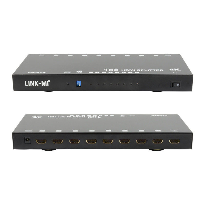 8 portas 4K HDMI Splitter Video Splitter 3d EDID 1 em 8 Duplicador para 8 TVs