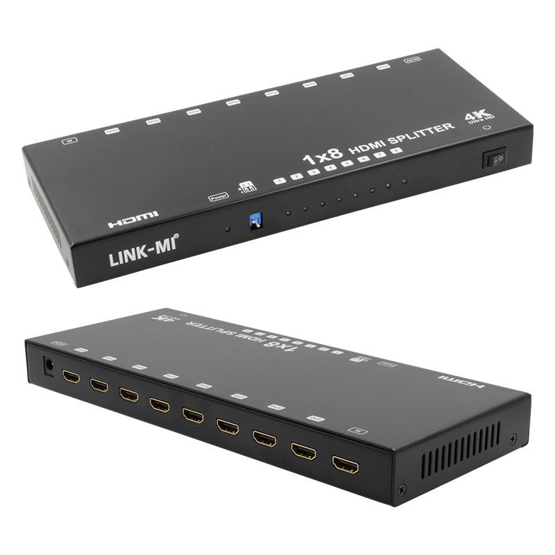 8 portas 4K HDMI Splitter Video Splitter 3d EDID 1 em 8 Duplicador para 8 TVs