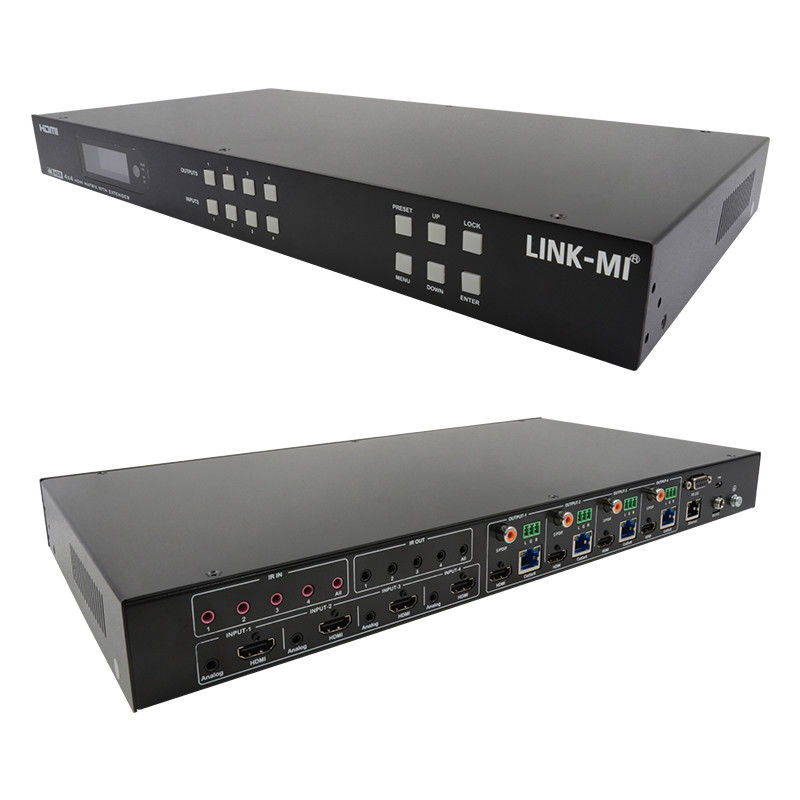 70m 4x4 HDMI Matrix Extender com 4 HDMI Loop Out 4K HDMI Matrix Switch