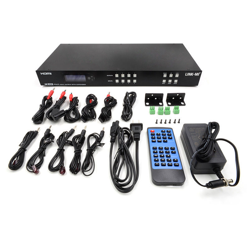 70m 4x4 HDMI Matrix Extender com 4 HDMI Loop Out 4K HDMI Matrix Switch
