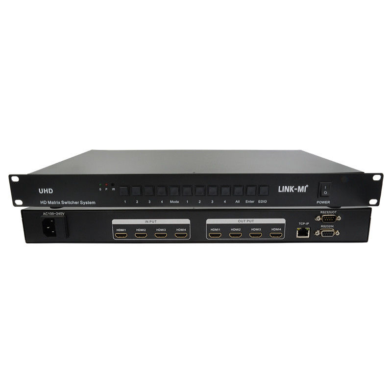 4X4 HDMI Matrix Switcher System 4K HDMI Video Switch Suporte RS232 TCP/IP