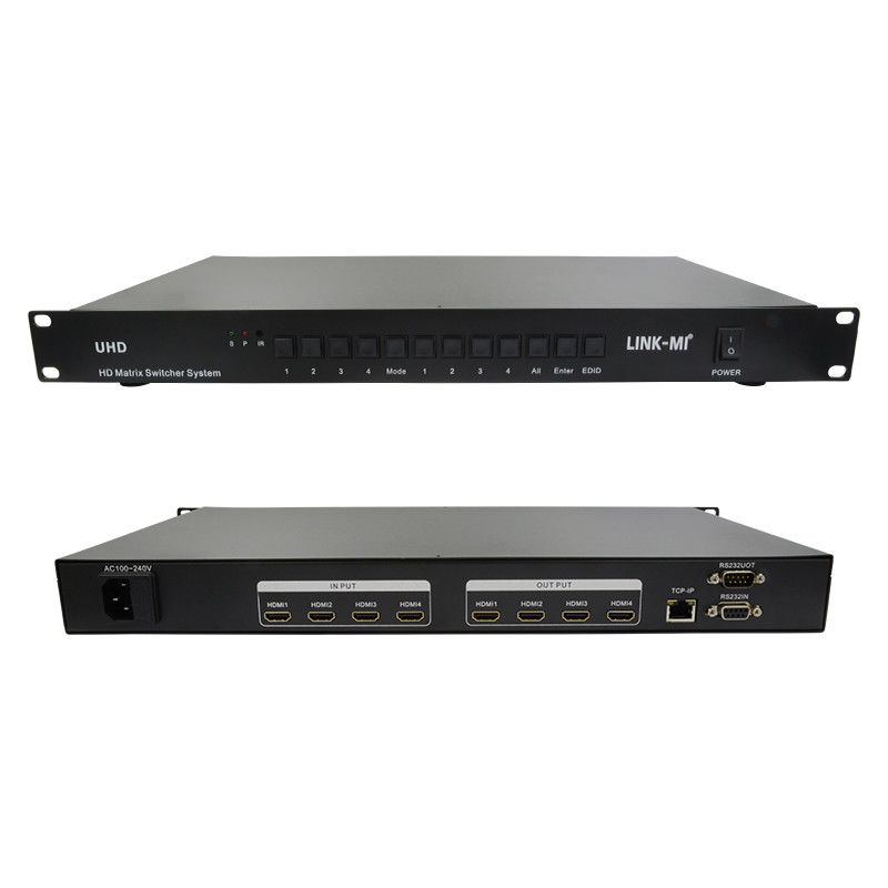 4X4 HDMI Matrix Switcher System 4K HDMI Video Switch Suporte RS232 TCP/IP