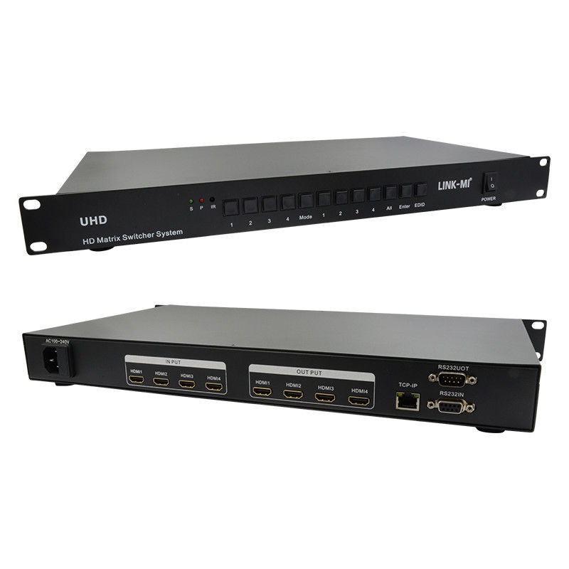 4X4 HDMI Matrix Switcher System 4K HDMI Video Switch Suporte RS232 TCP/IP