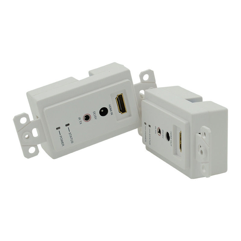 Extensor de placa de parede HDMI de 60m sobre Cat5e Cat 6 para extensor HDMI Suporte 3D IR
