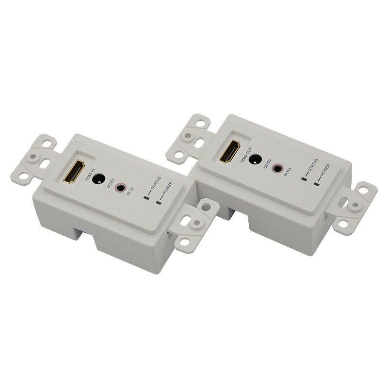 Extensor de placa de parede HDMI de 60m sobre Cat5e Cat 6 para extensor HDMI Suporte 3D IR