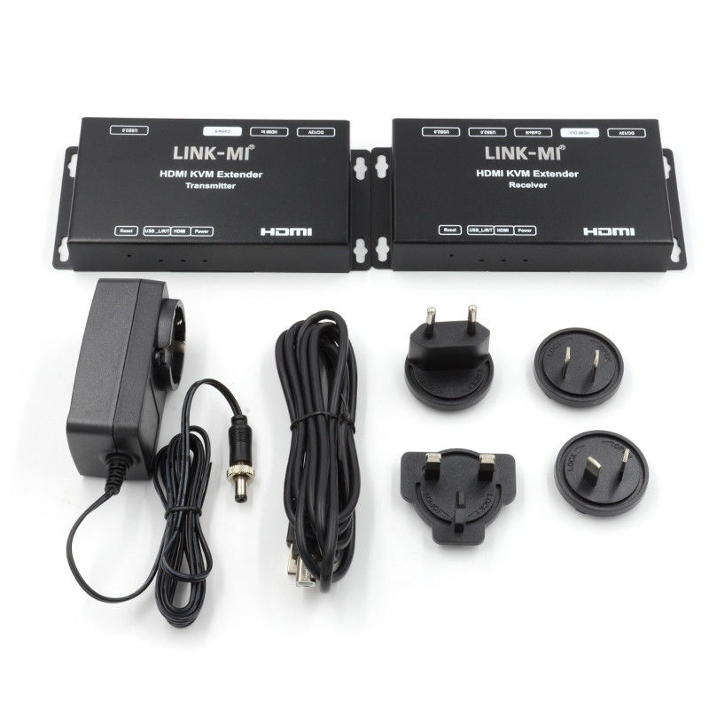 50M HDMI USB KVM Extender até 50m 100m Suporte duplo POC USB2.0