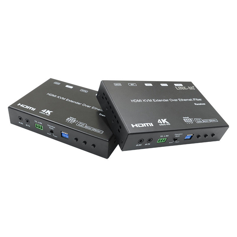 4K AV Over IP Fibra HDMI KVM Extender Suporte Multicast Unicast Com USB RS232
