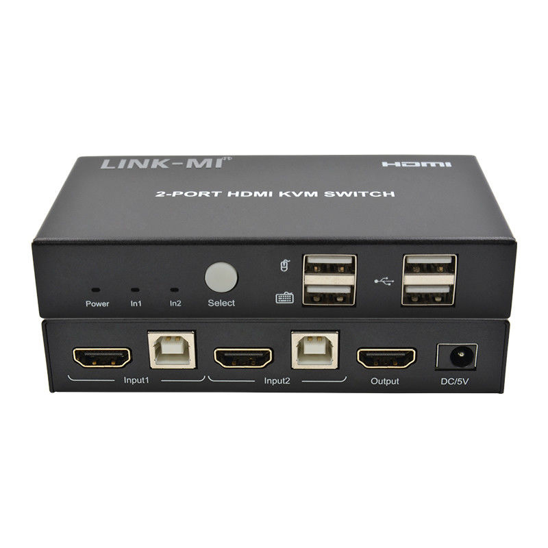 4K 2Port HDMI KVM Switch Suporte 4K 30Hz Port USB Tipo B
