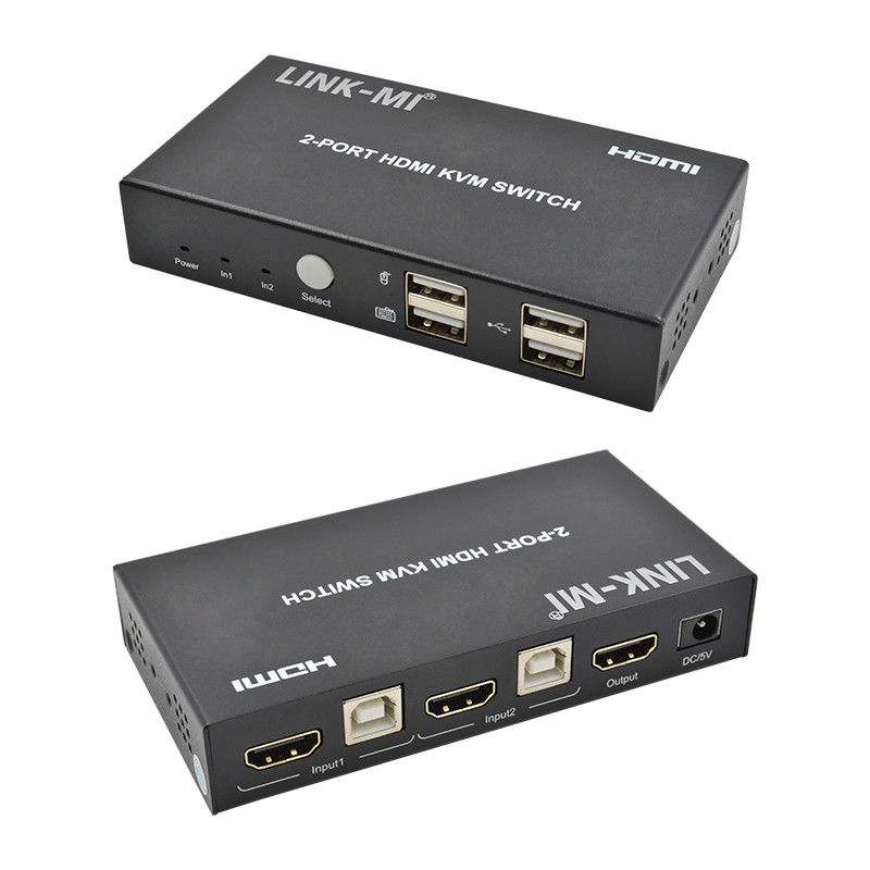 4K 2Port HDMI KVM Switch Suporte 4K 30Hz Port USB Tipo B