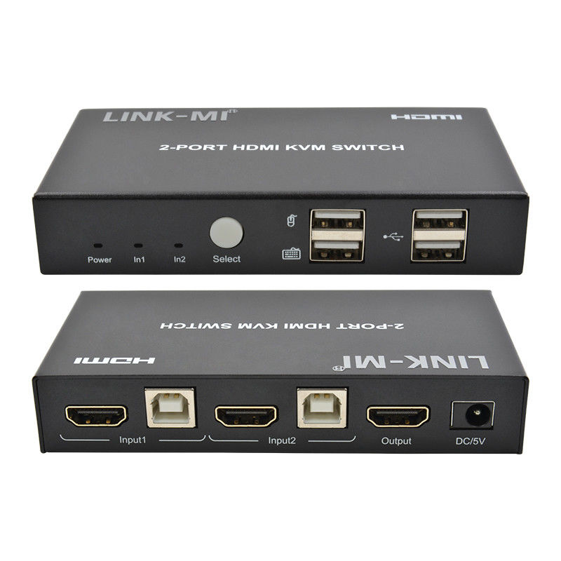 4K 2Port HDMI KVM Switch Suporte 4K 30Hz Port USB Tipo B
